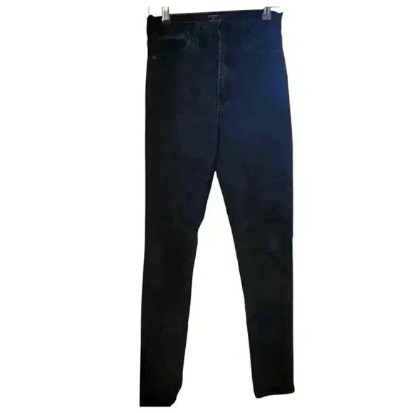 37. Ripped Stretch Black  skinny denim jeans with raw hem  by just black size 27 - Picture 1 of 8